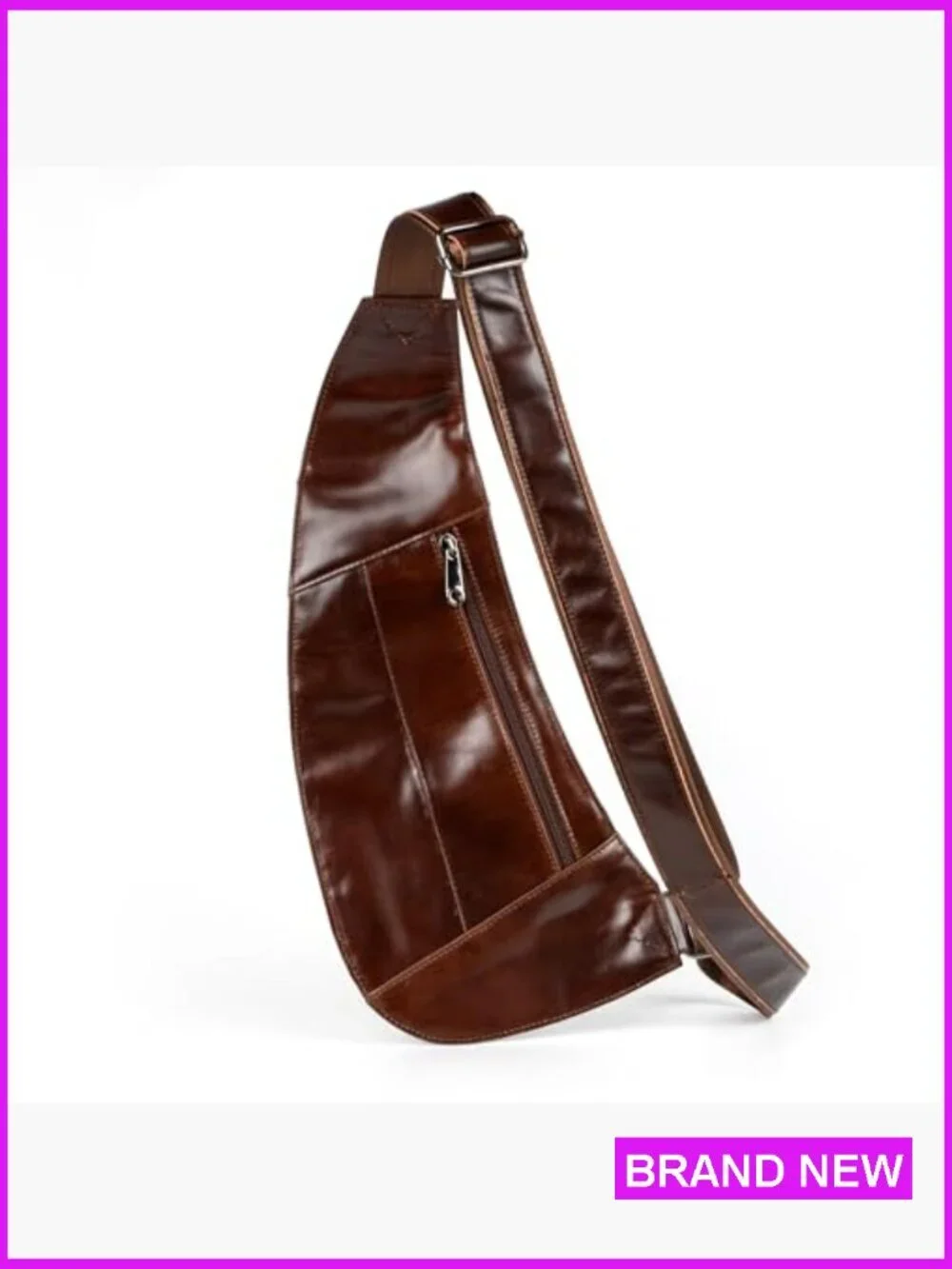 Genuine Leather Sling Bag Crossbody Shoulder Chest Pack Travel Purse